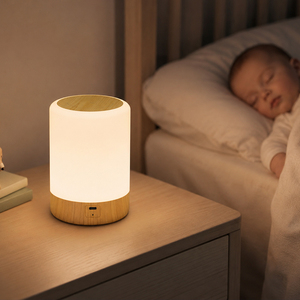 Luce Notturna Rossa Personalizzabile <span class=keywords><strong>IBN</strong></span>, Ricaricabile con Batteria da 2000mAh, Tipo-C, Dimmerabile, Funzione Timer Touch, per Casa e Camera da Letto - Product Image 2