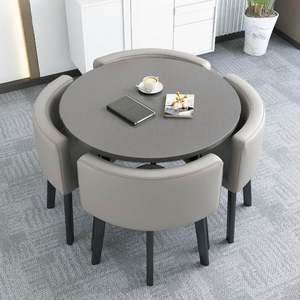 Modern <b>4</b>-Seater <b>Dining</b> Room <b>Table</b> <b>Set</b> Extendable Sintered Stone <b>Table</b> Comfortable Chairs Factory Price Durable Home Furniture - Product Image 3