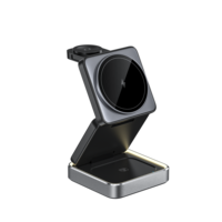 Mince Portable 15W 3 en 1 pliable magnétique téléphone portable voyage rapide sans fil chargeur Station de charge support support