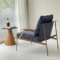 Chaise longue de loisirs en tissu minimaliste à succès, chaise simple élégante, confortable pour le salon, le balcon, utilisation en extérieur, moderne
