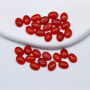 Cabujones Ovalados de Ágata Roja Natural, Piedras Sueltas Pulimentadas para Colgantes y Anillos, Cuentas de Ágata Roja a Granel, <span class=keywords><strong>Calcedonia</strong></span> - Product Image 3