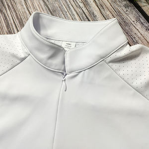 Beyaz kadın atlı uzun kollu gömlek örgü kumaş binicilik giysi üstleri göstermek için gömlek sürme baz katman binicilik - Product Image 4