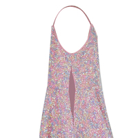 Gaun Pesta Anak Perempuan dengan Payet, Warna Pastel, Model Skater Fit Flare, Tali Spaghetti, untuk Pertunjukan Bakat, Gaun Putri untuk Anak Perempuan Usia 4-14 Tahun