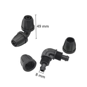 Raccords de tuyauterie de jardin à raccordement rapide pour irrigation goutte à goutte : coudes, tés et connecteurs droits pour tuyaux de 8/11 mm - Product Image 3