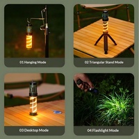 Driehoekige LED-campinglantaarn Draagbare muggenwerende sfeerverlichting Oplaadbare magnetische buitenlamp Type-C opladen