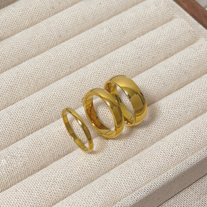 แหวนสแตนเลสสตีลชุบทอง <span class=keywords><strong>18k</strong></span> สำหรับผู้หญิง กันน้ำ ไม่หมอง ซ้อนกันได้ - Product Image 3