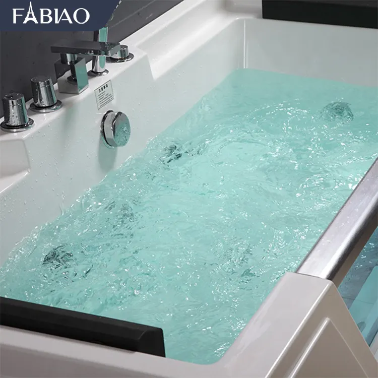 FABIAO — baignoire rectangulaire en plastique, angle acrylique, Portable, massage, tourbillon, bon marché, pour adulte