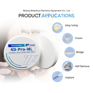 CAD CAM 4D Pro blocchi di <span class=keywords><strong>Zirconia</strong></span> dentale fresatura di precisione denti materiali di riempimento dentale multistrato - Product Image 2