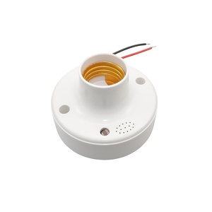 Base de lámpara con <span class=keywords><strong>Sensor</strong></span> de Control de sonido y voz de Material ABS, portalámparas LED E27 con adaptador de enchufe de luz, accesorios de iluminación - Product Image 1