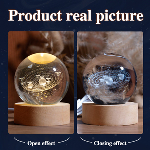 Hiện Đại 3D Laser Khắc Pha Lê Bóng Gỗ LED Ánh Sáng Có Thể Sạc Lại Đêm Đèn Nghệ Thuật Linh Vật Phòng Ngủ Tình Yêu Ấm Áp Pha Lê Thủ Công Mỹ Nghệ Bóng - Product Image 6