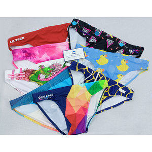 Maillot <span class=keywords><strong>de</strong></span> <span class=keywords><strong>bain</strong></span> rétro imprimé solide, <span class=keywords><strong>Vintage</strong></span>, taille basse, Sexy, avec doublure, séchage rapide, culotte pour hommes, modèle 2022 - Product Image 1