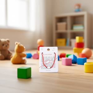 Cavigliera Angelina El Hilo Rojo con Filo Rosso in Acciaio Inossidabile, Amuleto Portafortuna per Bambini, Gioiello Regalo - Product Image 5