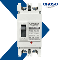 Disjoncteur à boîtier moulé (MCCB) domestique CHOSO COM1-DC 125A/250A/400A 2P 550V/1000V CC, thermique-magnétique 20kA/25kV pour système solaire photovoltaïque