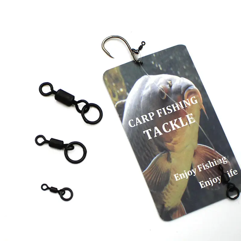 Carp Fishing Micro Hook Ring Swivel Flexi Accessories For Carp Fishing Rolling Swivel with Ring for D-Rig Chod Rig Tackle