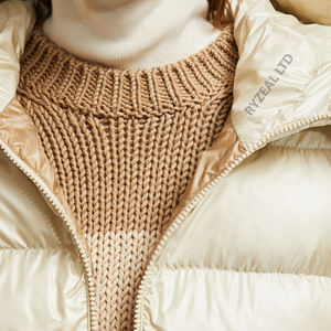 <b>Thinly</b> Layered Woven Eco-Friendly Windproof <b>Puffer</b> <b>Jacket</b> for Women Cozy Stylish Design for Warm Windy Days Outdoor Use - Product Image 6