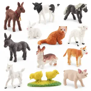 HY - simulation farm poultry animal model dog pig goat donkey horse chicken baby scene sand table decoration