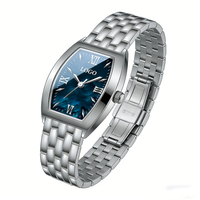 Montre à quartz pour femme, style MOP Tonneau, épaisseur du boîtier 9 mm, acier inoxydable, minimaliste, étanche