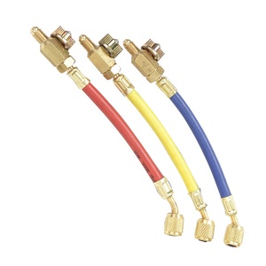 Ensemble de tuyaux de charge de réfrigération 1/4 "outils de charge de climatisation à filetage SAE avec robinet à tournant sphérique - Product Image 5