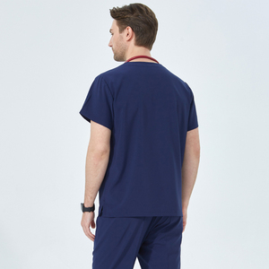 Set di Uniformi Mediche Classiche con Scollo a V per Uomo, Resistenti Tute da Infermiere e Dentista, Completo con Maglietta a Maniche Corte e Pantaloni per Veterinari e Ospedali - Product Image 4