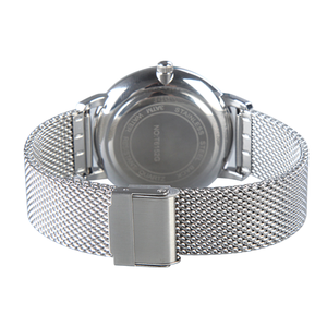 Bracelets de montre milanais avec logo personnalisé, bracelets de montre sport à dégagement rapide <span class=keywords><strong>en</strong></span> maille métallique à double fermoir pour femmes et hommes - Product Image 1