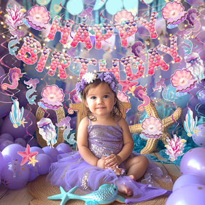 <span class=keywords><strong>Sirena</strong></span> colgante remolino Banner decoraciones <span class=keywords><strong>sirena</strong></span> cola delfín techo colgante remolino conjunto decoraciones para niños hogar Baby Shower - Product Image 5