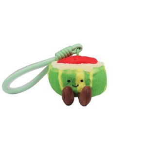 Groothandel op maat gemaakte Kawaii creatieve fruit pluche sleutelhangers superzacht speelgoed hanger PP katoen gevuld gewassen geborduurd mesh - Product Image 5