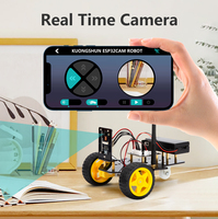 KUONGSHUN - Kit de Robótica Educativa STEM, Coche Robótico Visual para Niños, Kit de Aprendizaje de Codificación DIY ESP32 2WD para Adultos, Compatible con Arduino