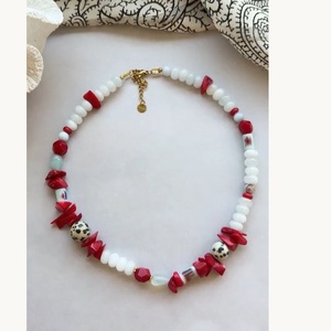 Nuova <span class=keywords><strong>Collana</strong></span> Girocollo Bohemien Etnica con Perline in Ferro e Pietre Naturali Autunno/Inverno 2026 - Product Image 5