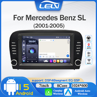 Autoradio Android 15 pouces LELV pour Mercedes Benz SL (2001-2005) - GPS Android Auto Écran tactile WiFi intégré Audio haute résolution