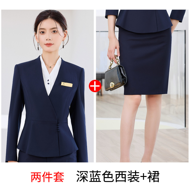 Dark blue suit skirt