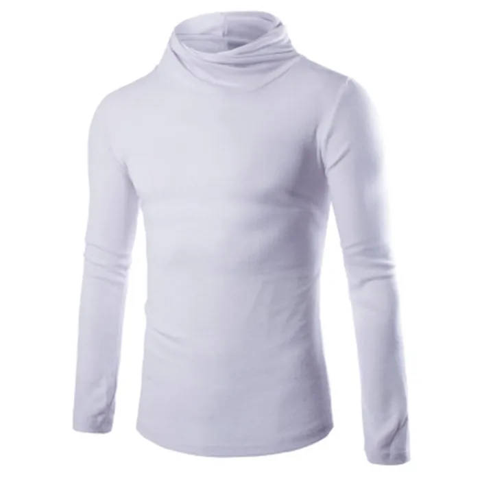 Camiseta de manga longa com gola tripulada, branco 100% algodão, com logo personalizado, pulôver de chapéu de alta qualidade para homens