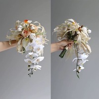 Bouquet de Mariée en Gros Style Cascade Goutte d'Eau pour Photographie de Mariage et Décoration Intérieure