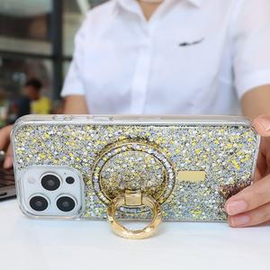 Support de téléphone magnétique en gros pour iPhone, support de téléphone pliable en métal doré, support de téléphone à anneau magnétique avec iPhone - Product Image 4