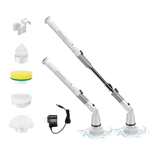 Đa chức năng ngắn xử lý điện quay Scrubber làm sạch bàn chải nhà cửa sổ nhà bếp làm sạch bàn chải