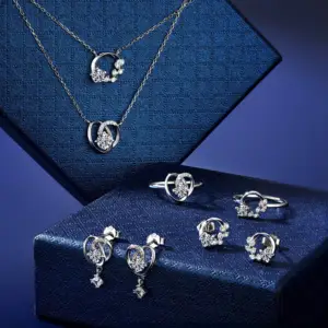 Dylam Fashion Wholesale Lady Gift 5A CZ Luxury Wedding 925 Silver Zirconia Earring Zircon Necklace Jewelries Jewelry Set