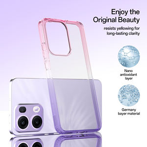 Soonleader Gradient Hybrid Clear Frosted Translucent TPU Hard PC Matte Back Cover Phone Case pour OPPO Reno 13/13 Pro Model - Product Image 5
