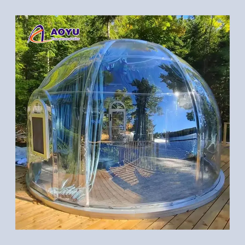 New Outdoor Geodesic Camping Dome Cover Luxury Bubble Tents Hotel Resort Glamping