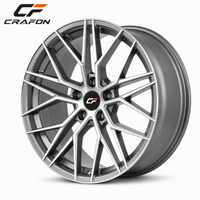 Jantes de voiture pour passagers CF 5x112 5x120 forgées monobloc, adaptées à BMW Audi RS3 RS5 RS6, finition grise usinée
