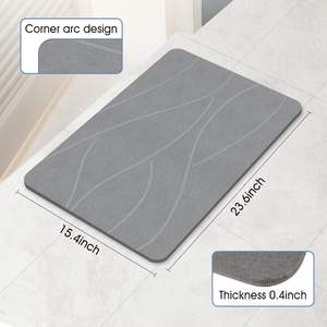 Vente en gros de tapis de pied en diatomite pour salle de bain tapis absorbant l'eau dure anti-dérapant tapis de bain en diatomite pour salle de bain - Product Image 3