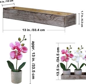 Ensemble de 3 petites orchidées artificielles en pot, arrangement dans une jardinière en céramique, écologique, avec trou de drainage, pour la maison, le bureau ou le bureau à domicile - Product Image 2