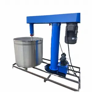 High Speed Hydraulic Lifting Disperser Floor Type Paint Mixing Machine For Emulsion Paint With Heating