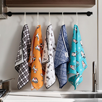 Serviettes de cuisine en microfibre gaufrée, vente en gros d'usine ES, serviettes vierges personnalisables pour sublimation, absorbantes et à séchage rapide