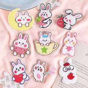 New Design Self Adhesive Laser Cut Cute Cartoon Fluffy Rabbit Patch for Clothes Bag - Product Image 1
