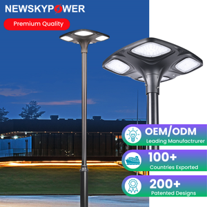 Lampe solaire de cour à haute efficacité, charge rapide, éclairage constant, résistante aux intempéries IP65 pour allées, entrées, parkings, usage commercial - Product Image 1