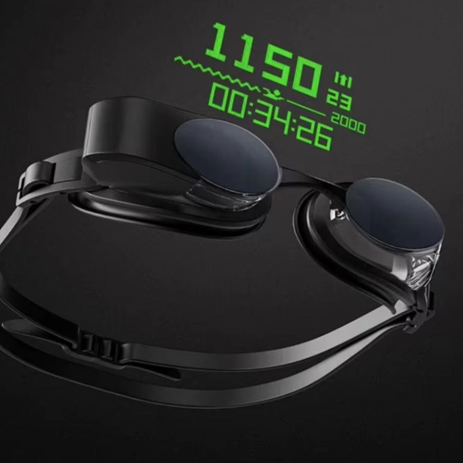 Professional Ar Display Anti-Fog Swim Goggles Adults & Kids Uv Protection Waterproof Racing Glasses Tracker Cap Prescription