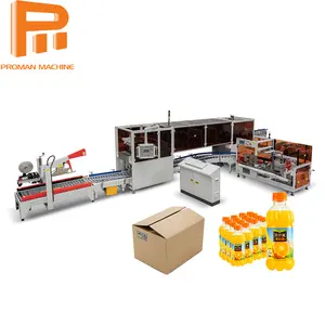 Automatic One Piece Paper Carton Box Unpacking Grab Type Plastic Bottle Container Packaging Machine