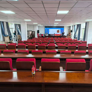 Venta directa de fábrica de tela de pie de hierro con tablero de escritura sala de conferencias universitarias teatro Iglesia auditorio sillas - Product Image 3
