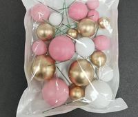 Meistverkaufte DIY Geburtstagsparty Goldene Glänzende Glitzernde Kunstbälle Kuchendekoration Tortendeko-Zubehör