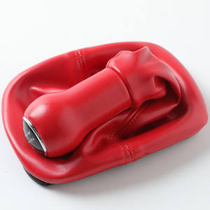 Poignée de levier de vitesse en cuir pour Golf 5 6 vitesses, boîte manuelle, rouge, avec fonction lavable - Product Image 5