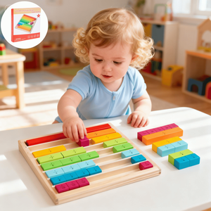 Jouets Montessori JET, tiges décimales et tiges de fractions pour l'apprentissage des mathématiques, jouets éducatifs adaptés à la maternelle - Product Image 2